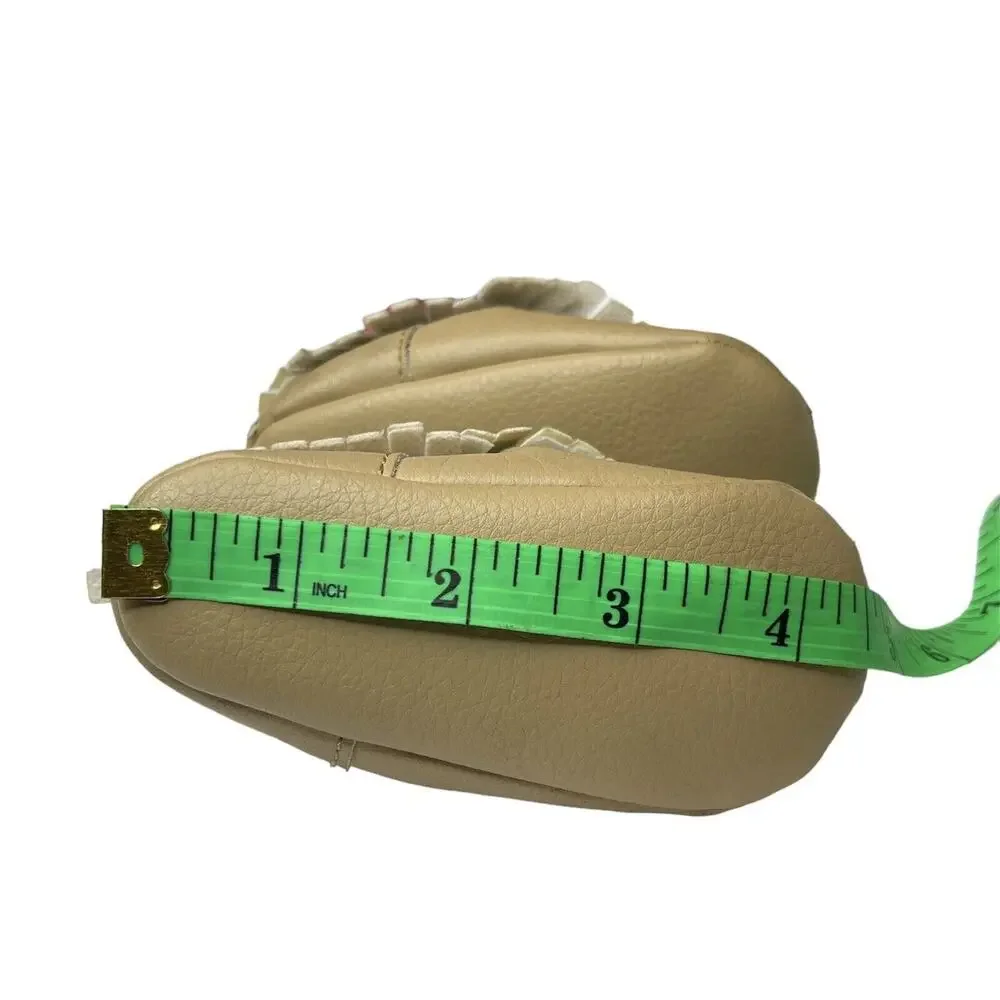 Baby Toddler Infant Girls Size 3 Tan Slip-On Moccasins Crib Shoe Soft Soles Mocs